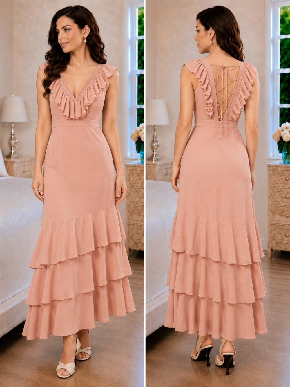 Ted Baker London Ashleih Ruffle-Trim Maxi Gown $475